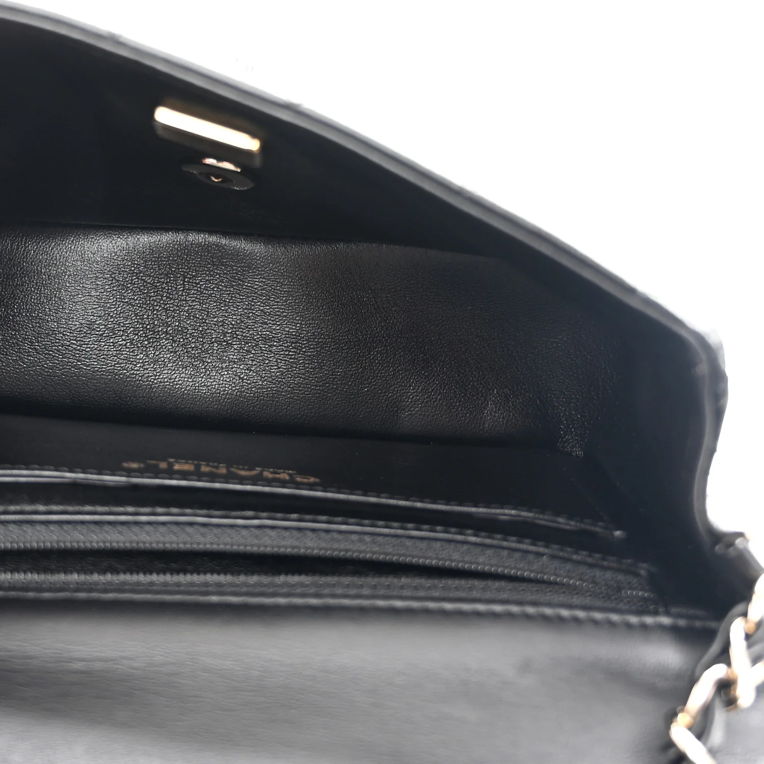 Lambskin Quilted Mini Rectangular Flap Black - Top Club