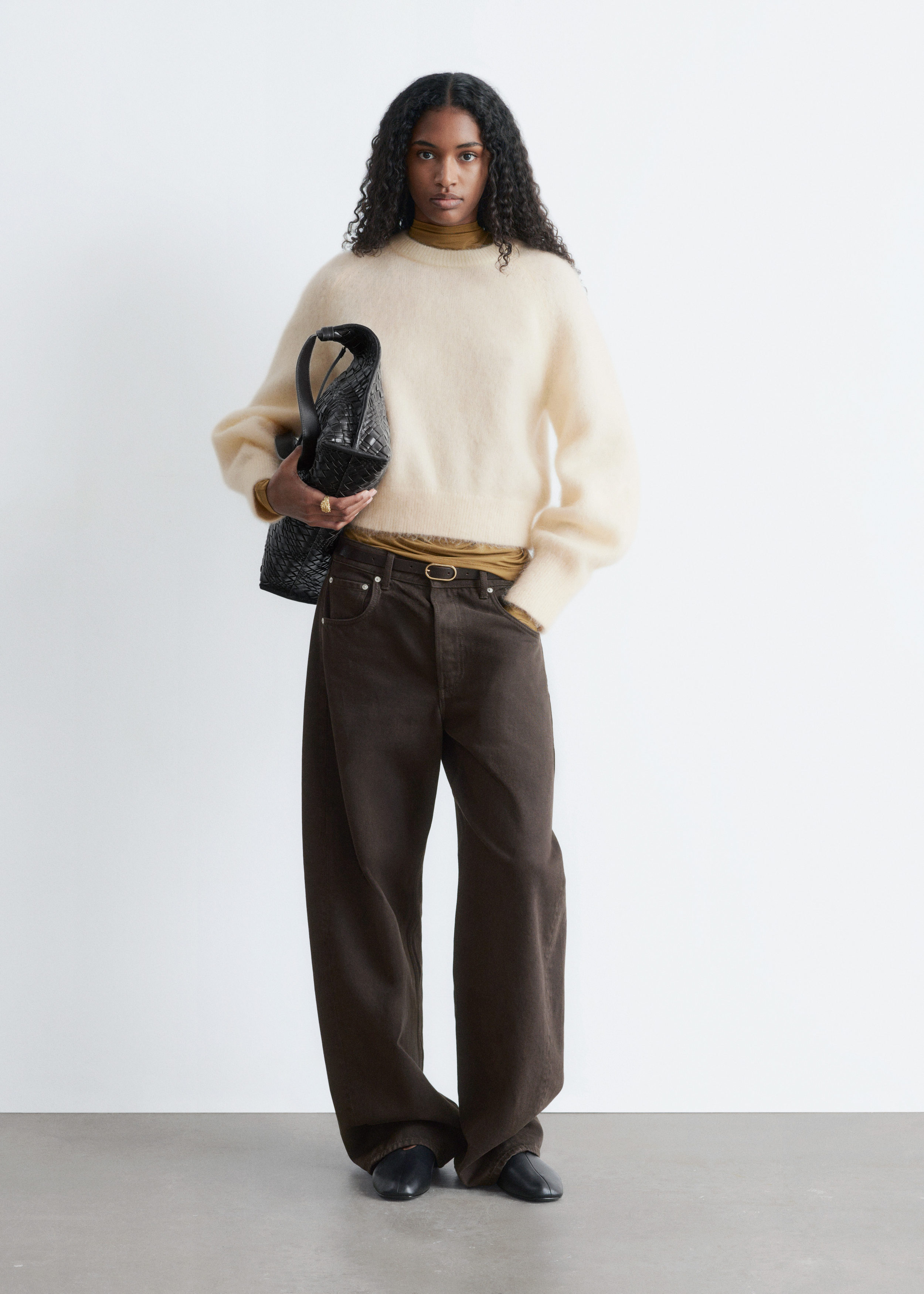& Other Stories MOHAIR-BLEND BALLOON-SLEEVE JUMPER