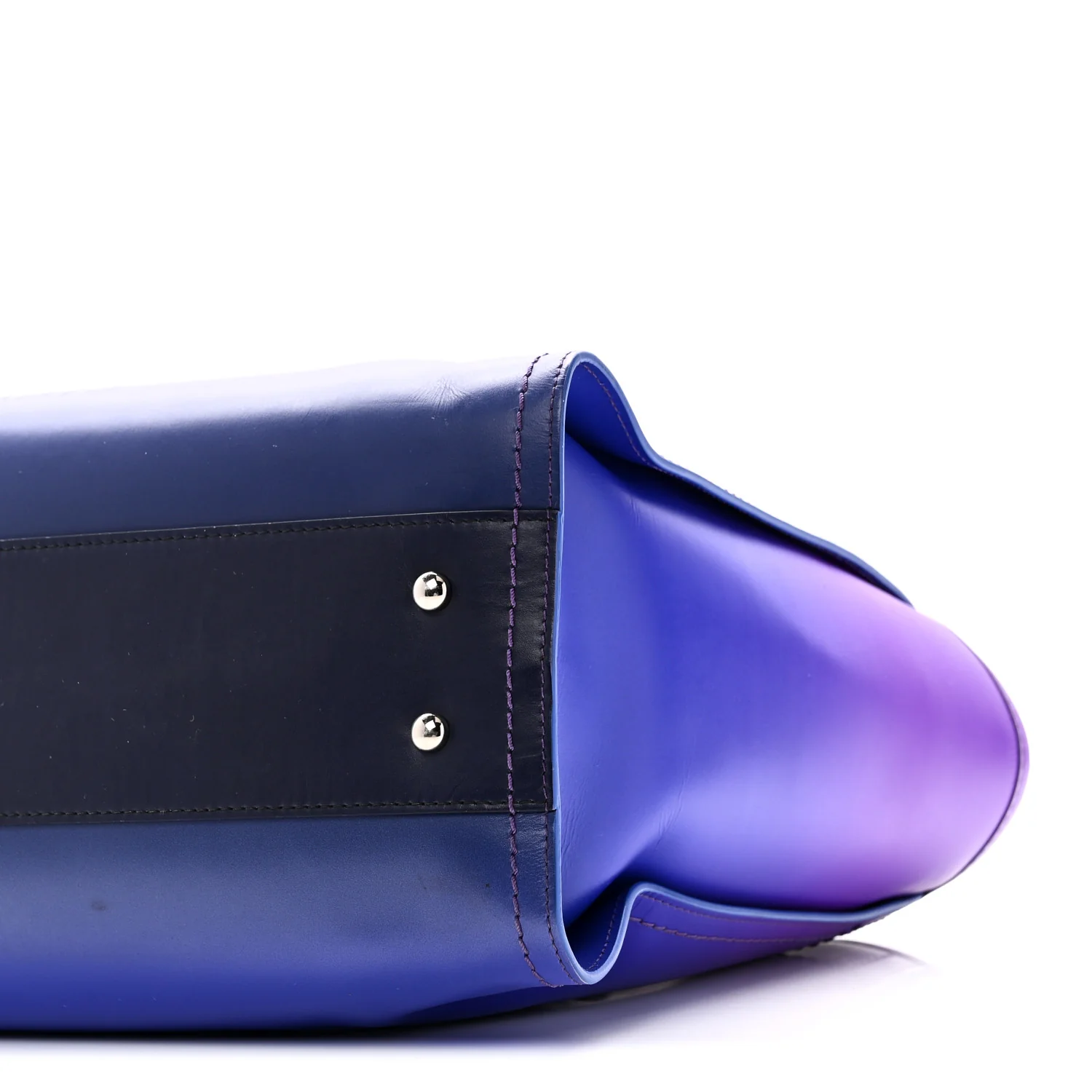 Shaded Calfskin Small Deauville Tote Purple Blue - Top Club