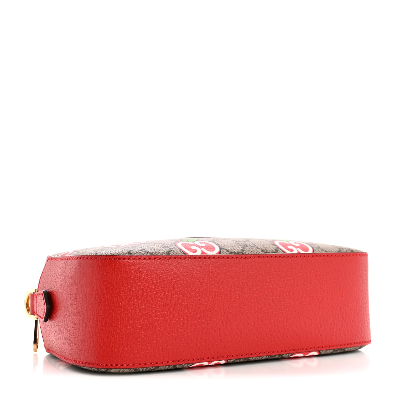 GG Supreme Monogram Apple Small Retro Interlocking G Shoulder Bag Beige Multicolor Lobster Red - Top Club