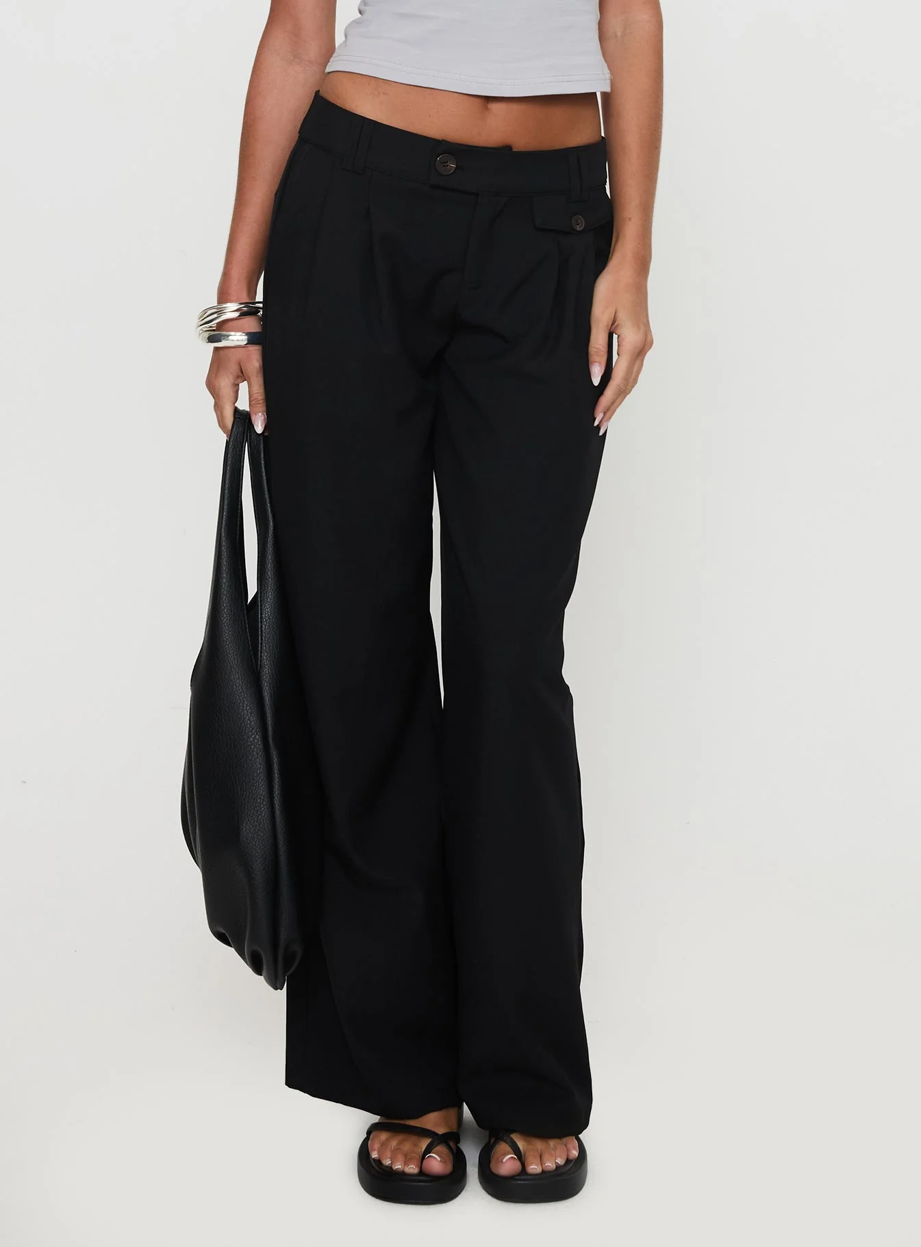 Sallon Low Rise Pants Black