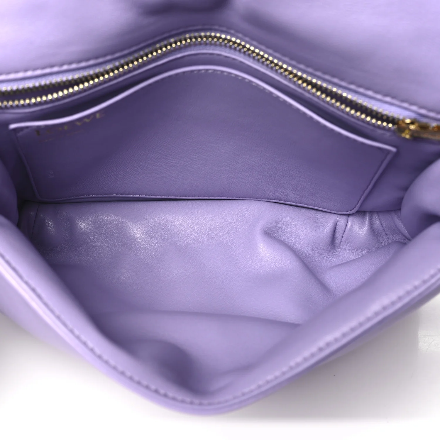 Lambskin Pleated Goya Puffer Bag Light Mauve - Top Club