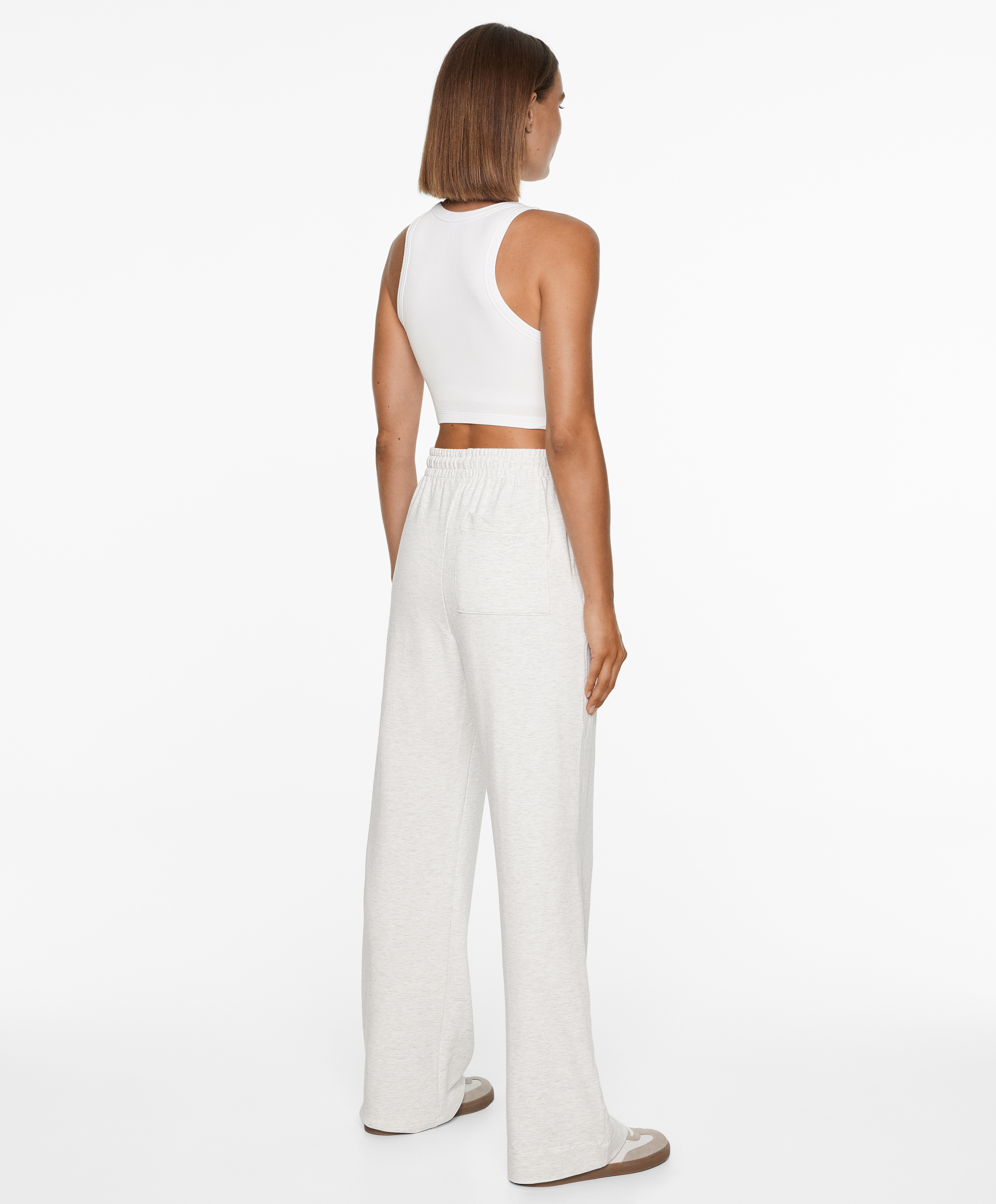 OYSHO Relaxed straight-leg trousers with cotton and modal
