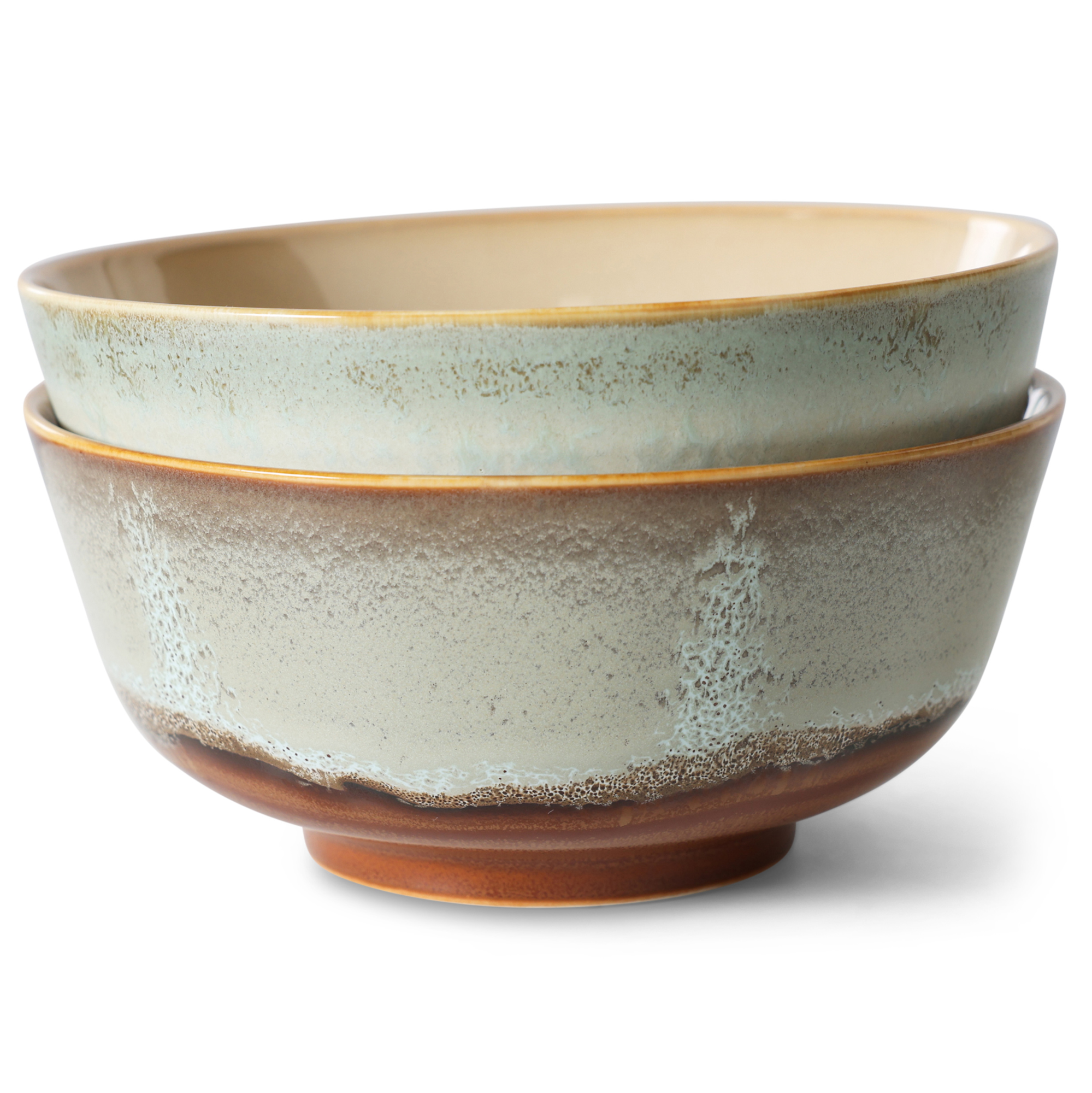 Servies 70's Ceramics ramen schaal Verge - set van 2