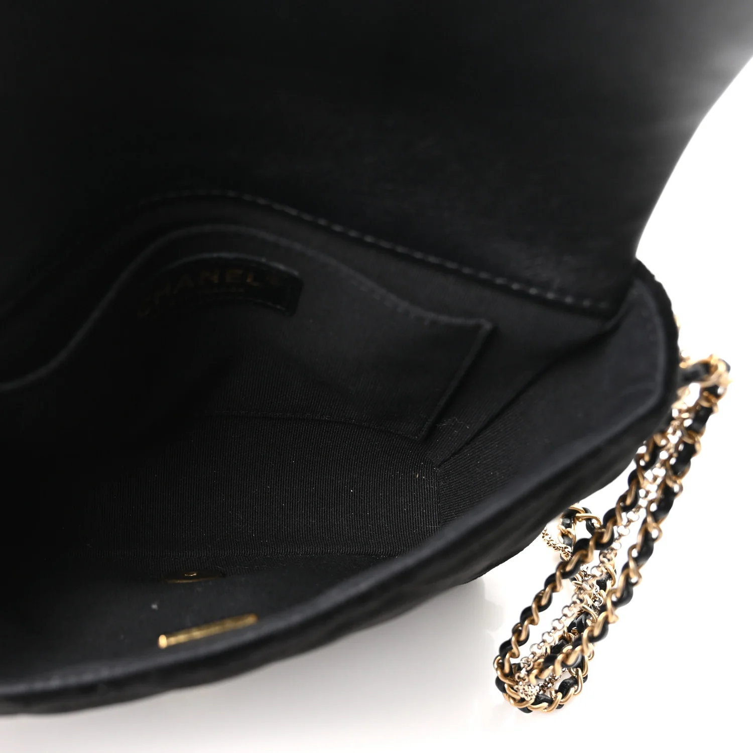 Velvet Quilted Crush On Chains Flap Bag Black - Top Club