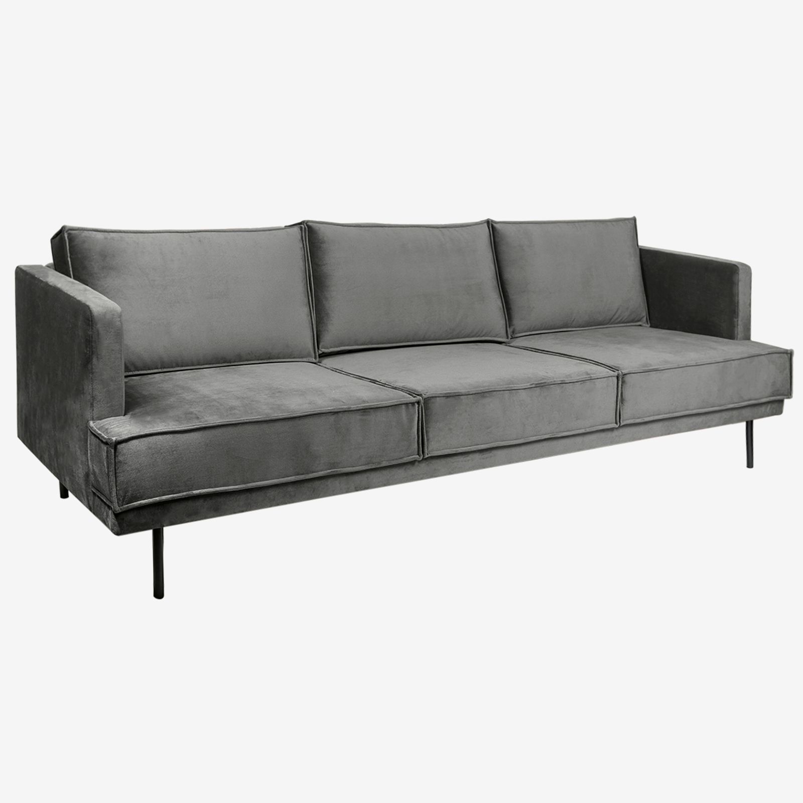 The Duchess velvet 3.5-zits bank Juke antraciet