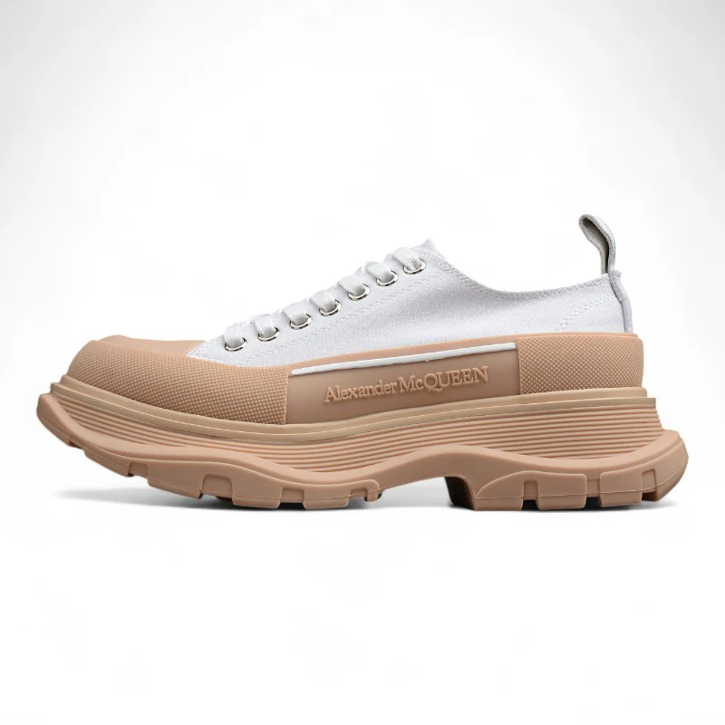 Alexander McQueen Tread Slick Low in White/Tan - Sneaker Replica Workshop