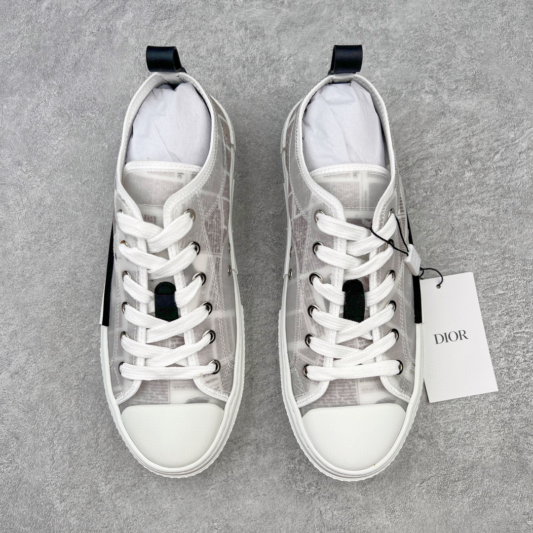 Dior 迪奥 Daniel Arsham B23 报纸印花 低筒 休闲鞋 运动鞋 板鞋 男鞋 女鞋 黑白 3SN249YUO_H069 - Sneaker Replica Workshop