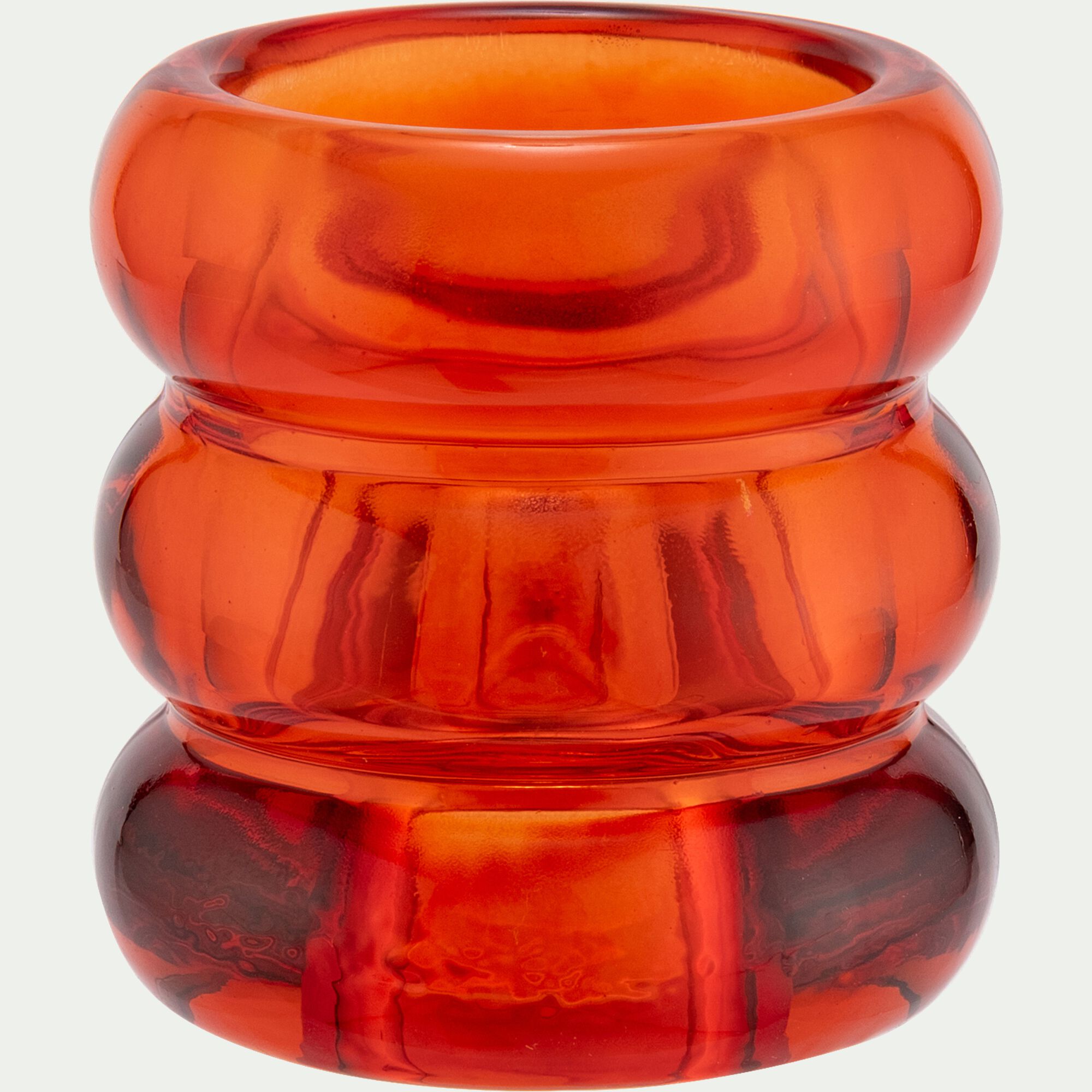 VALIA - Photophore en verre D6,5cm - orange