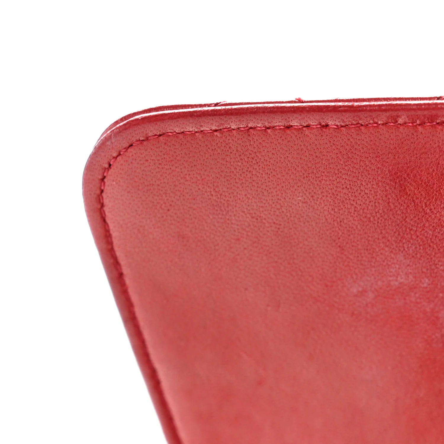 Lambskin Quilted Medium Single Flap Red - Top Club
