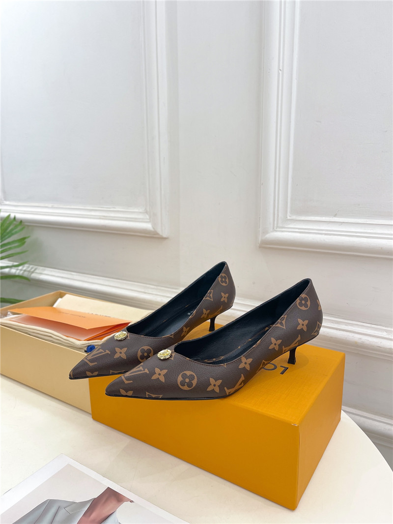louis vuitton LV new metal buckle pointed toe shoes - Sneaker Replica Workshop
