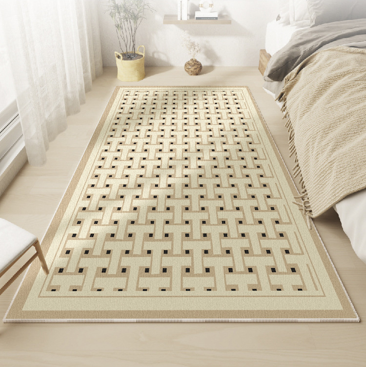 Fashion Style Geometric Printing Anti-slip Mats Bedroom Rugs Carpets Modern Bedside Carpet Floor Mat for Table Sofa