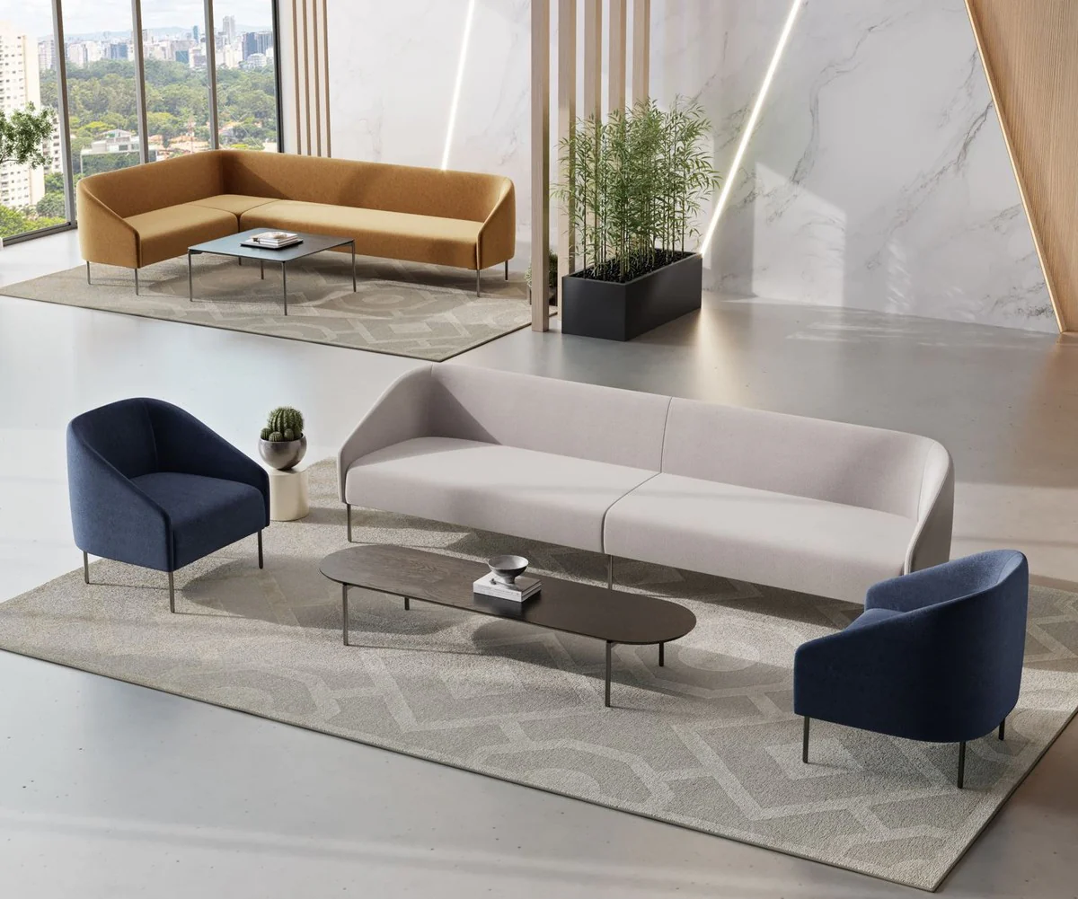 Luxury Living Room & Hotel Sofa Gray / Black 300 cm - Luxury Furniture