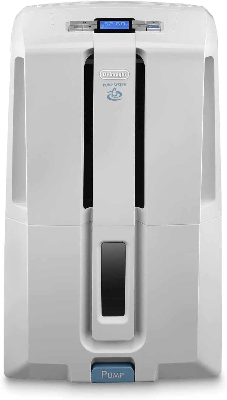 Tasciugo DD230P Deumidificatore elimina l'umidità, Asciugabiancheria, 30L al giorno, Comandi elettronici, TANICA 7L, ANTIMUFFA, pratiche ruote e maniglie, TIMER, in dotazione 5mt tubo,bianco
