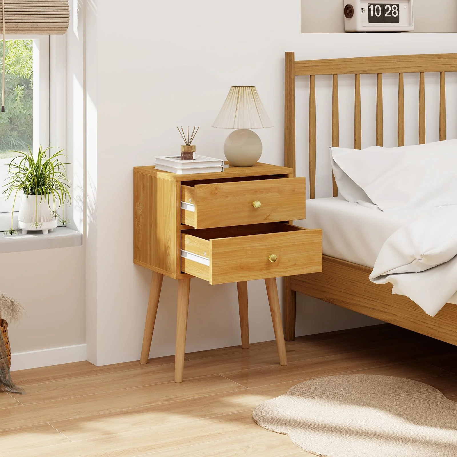 BEFOUNDLOVELY Nightstand with 2 Drawers（1/2）