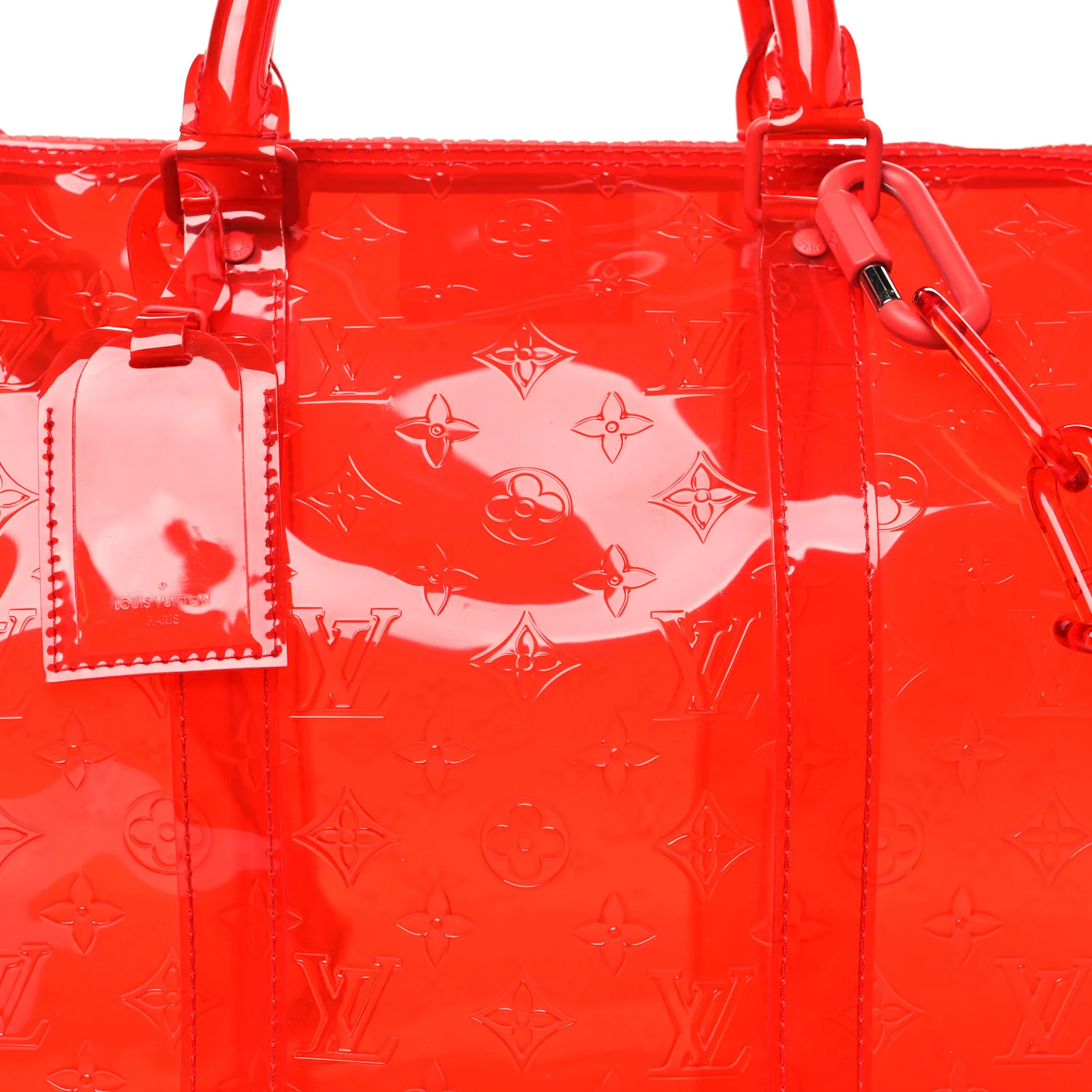 PVC Monogram Keepall Bandouliere 50 Grenadine Red - Top Club