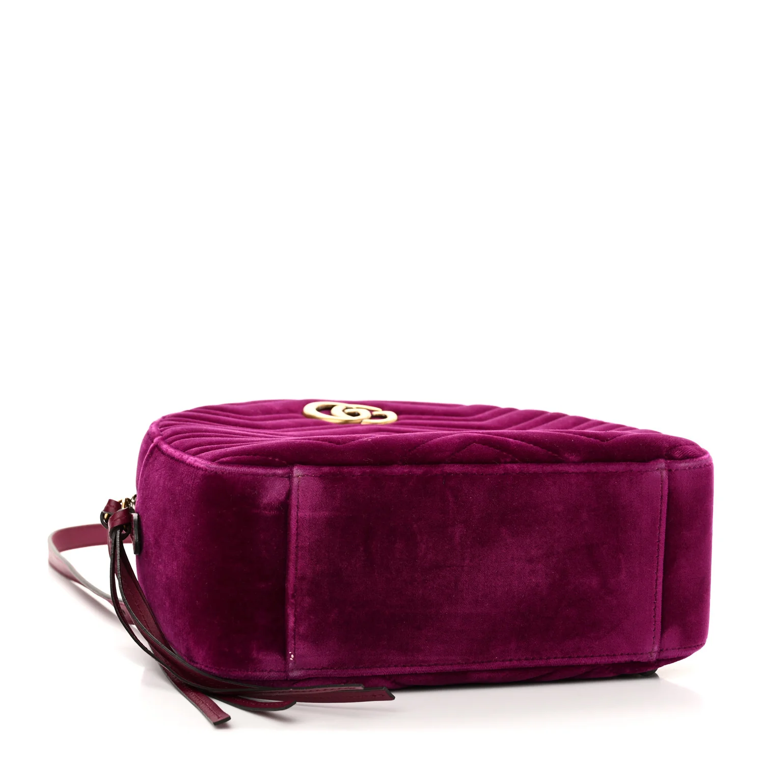 Velvet Matelasse GG Marmont Dome Backpack Fuchsia Violet Cyclamen - Top Club