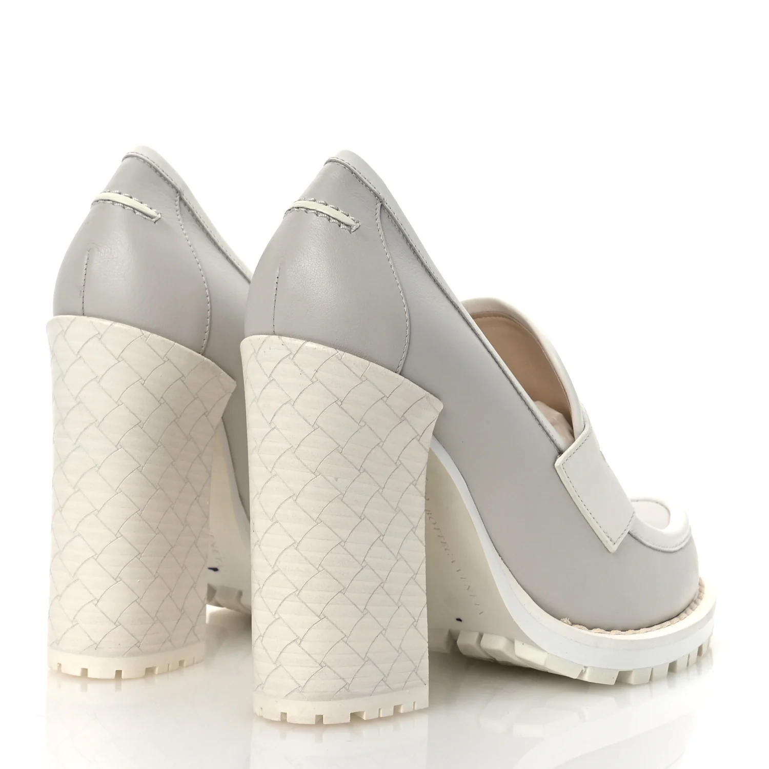 Calfskin Loafer Pumps 39.5 Mist Bianco - Top Club