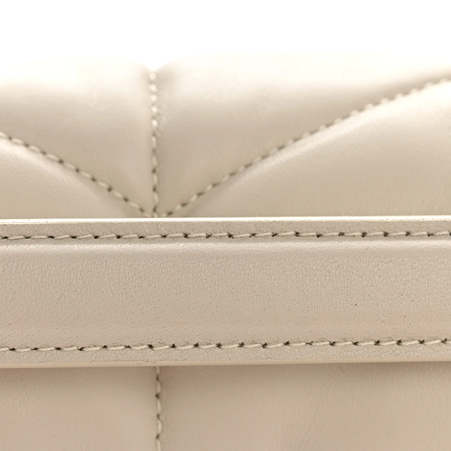 Lambskin Quilted Medium Loulou Puffer Monogram Chain Satchel Crema Soft - Top Club