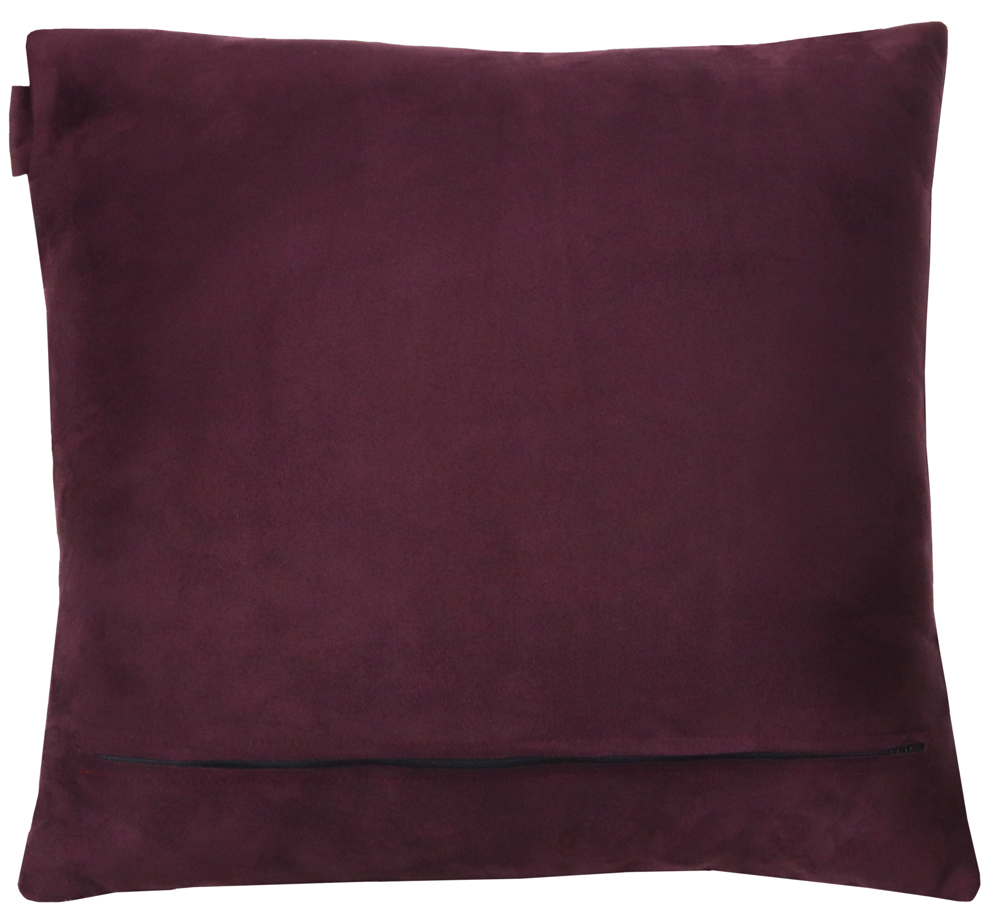 kussen bouclé  knoop aubergine 48x48
