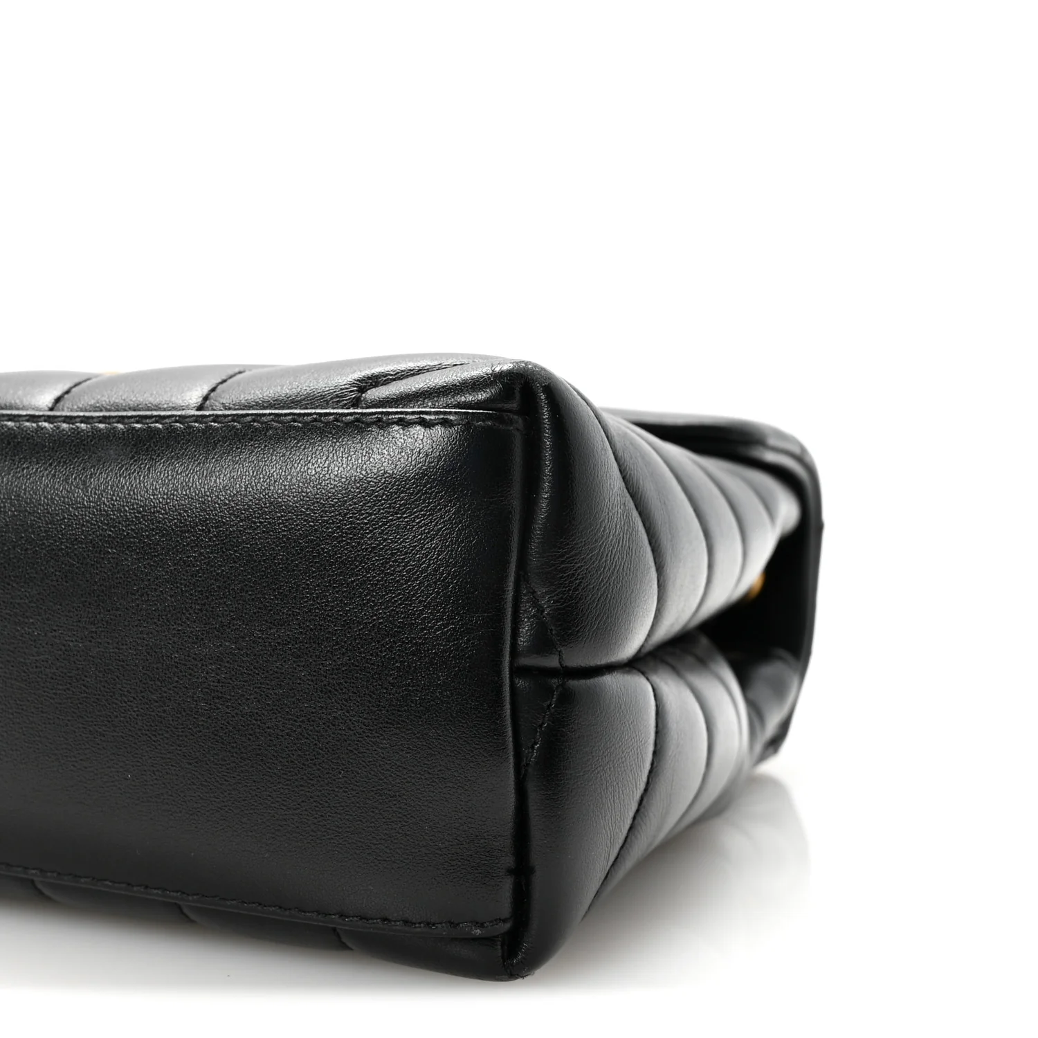 Calfskin Y Quilted Monogram Small Loulou Chain Satchel Black - Top Club