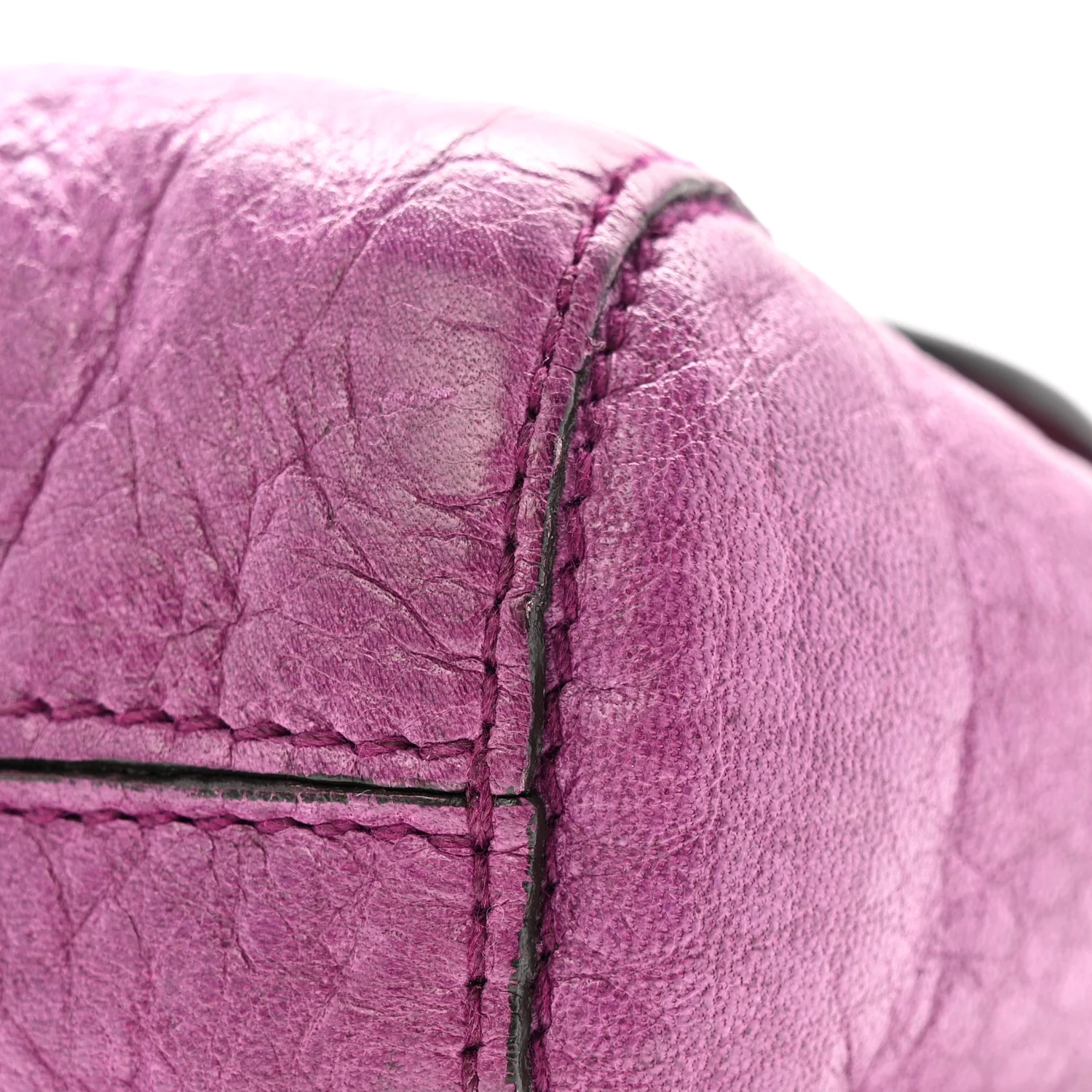 Heavy Grain Calfskin Small Margaret Crossbody Purple - Top Club