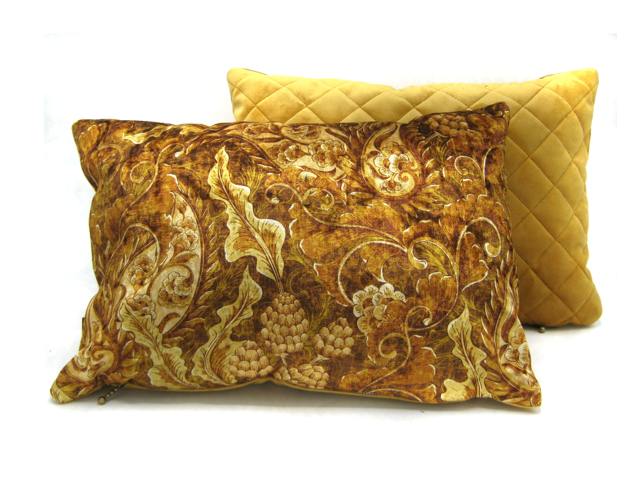 Kussen velvet Floral vintage groen 45 x 45