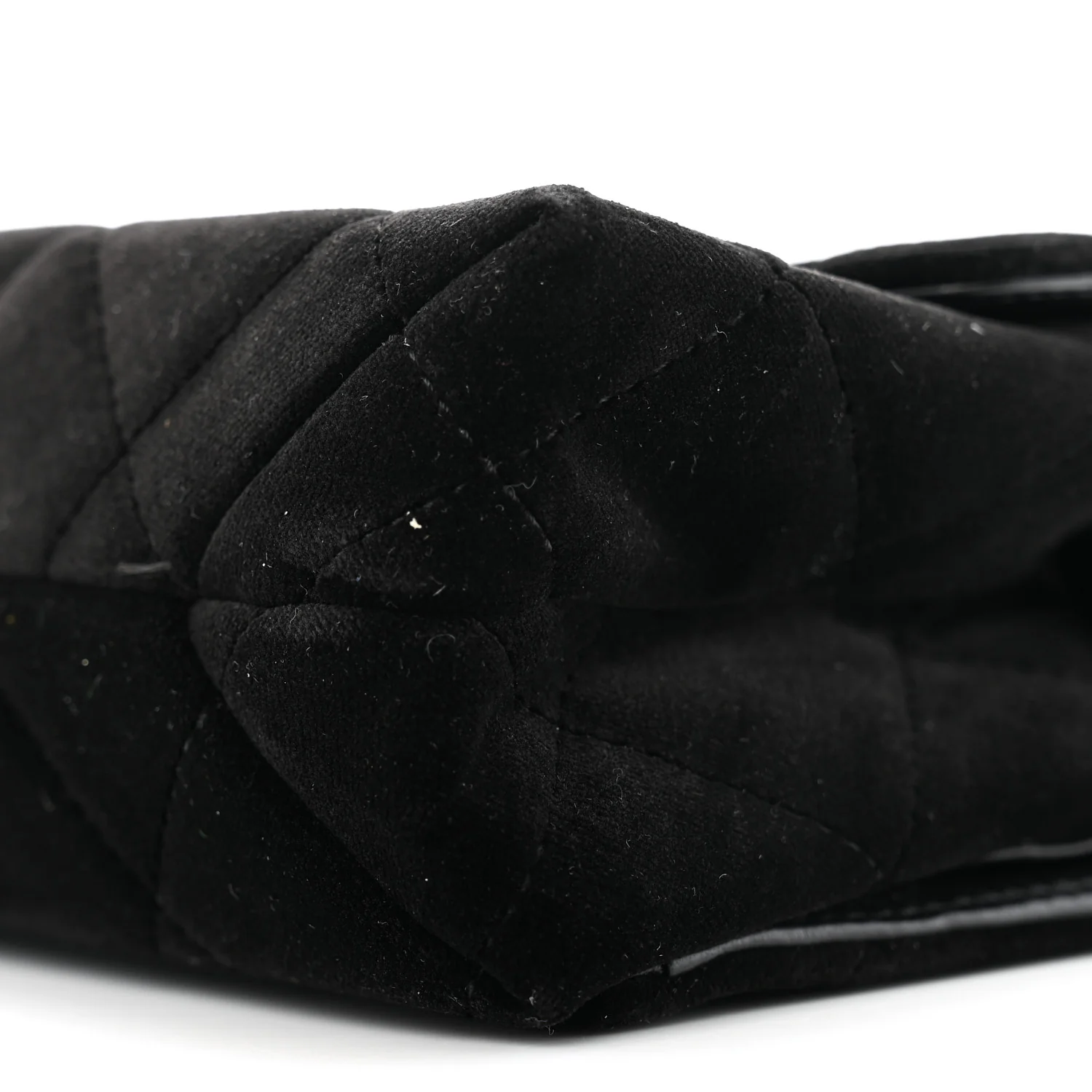 Velvet Strass Diamond Lock Flap Black - Top Club