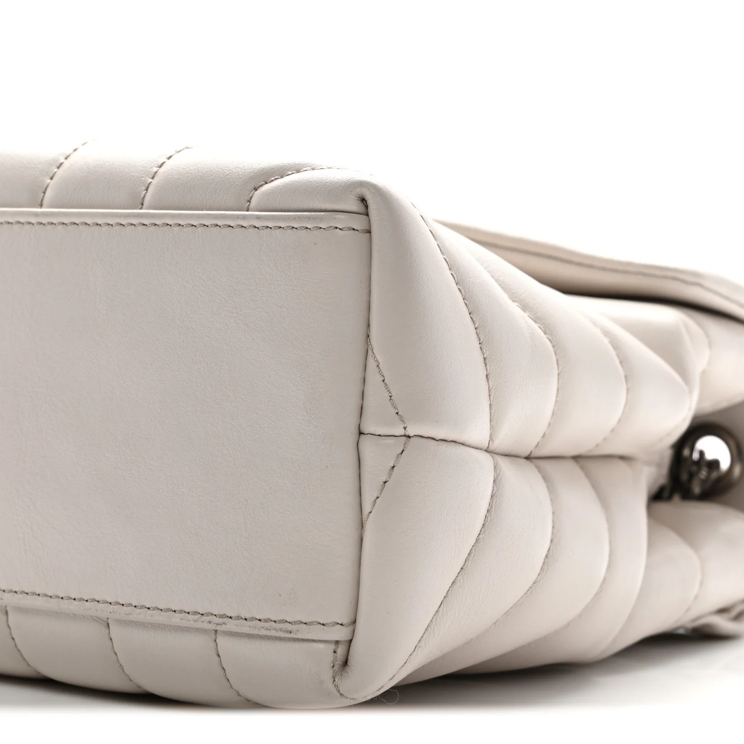 Calfskin Y Quilted Monogram Small Loulou Chain Satchel Ivory - Top Club
