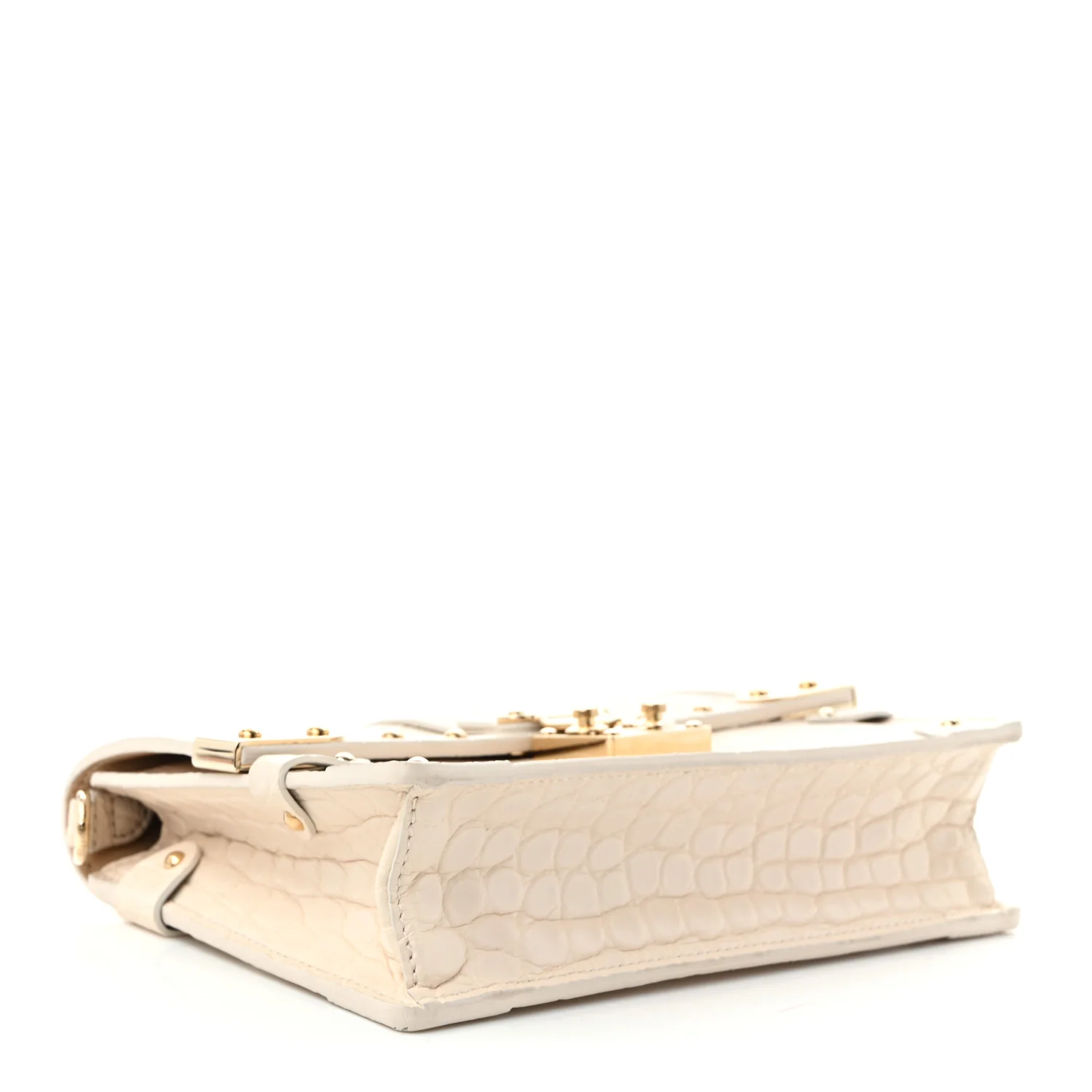 Alligator Trunk Chain Wallet Latte - Top Club