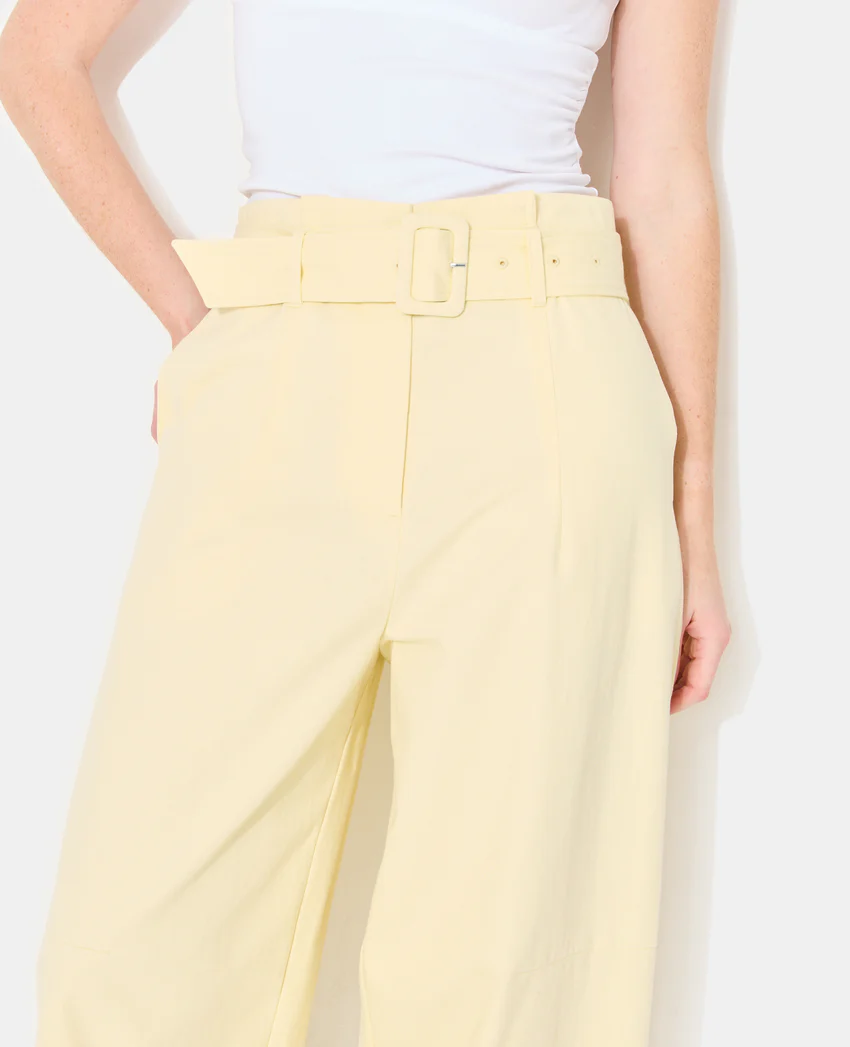 Pimkie Pantalon barrel taille haute avec ceinture