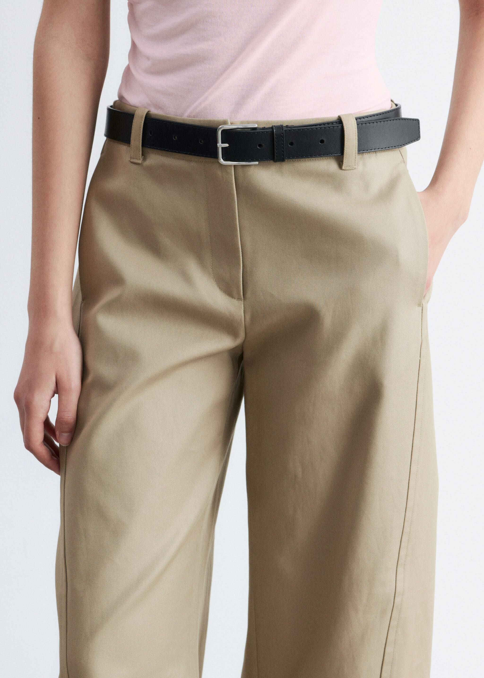 & Other Stories BARREL-LEG COTTON TWILL TROUSERS