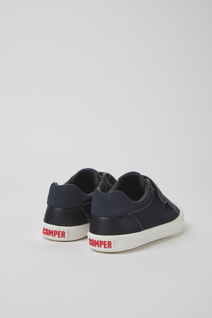 Blue leather shoes for boys
