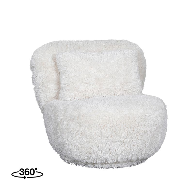 Fluffy draaifauteuil