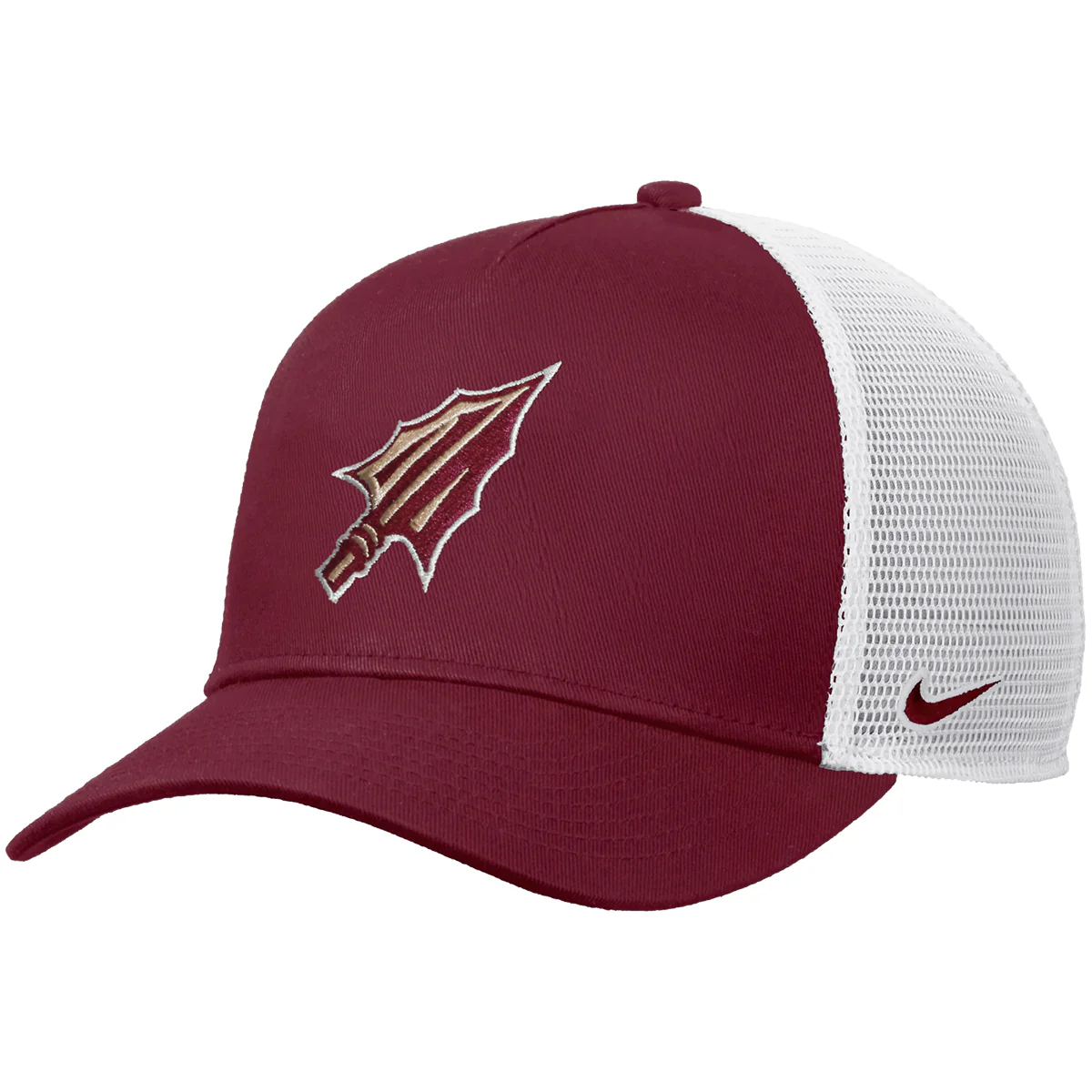 Nike Youth Arrowhead Logo Adjustable Trucker - Garnet/White - MoB Apparel