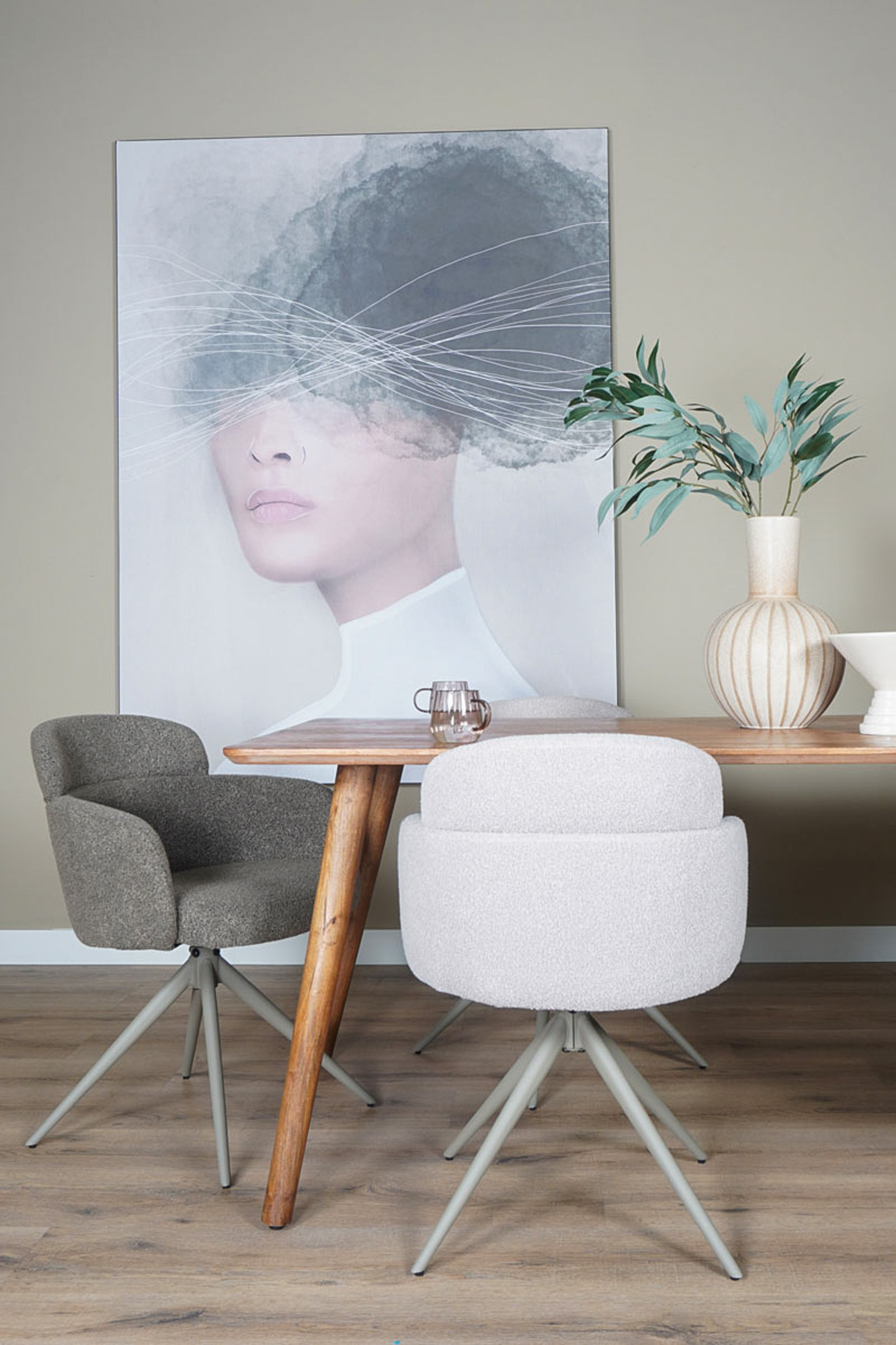 Eetkamerstoel Chase Boucle Naturel