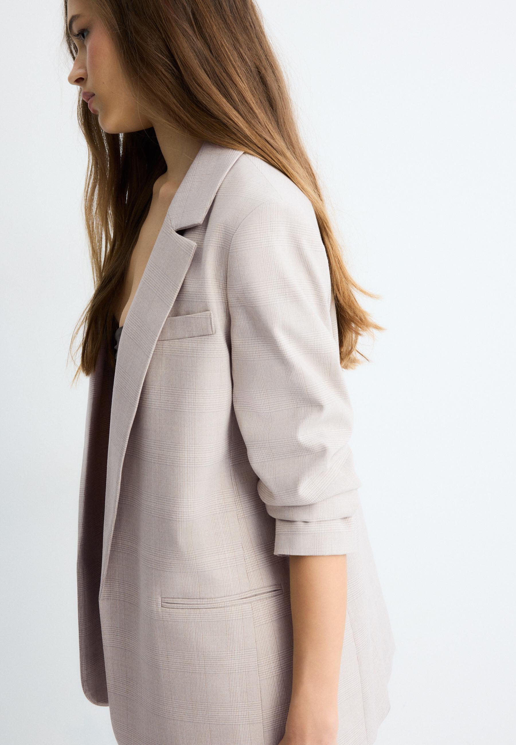 STRIPED OPEN BLAZER