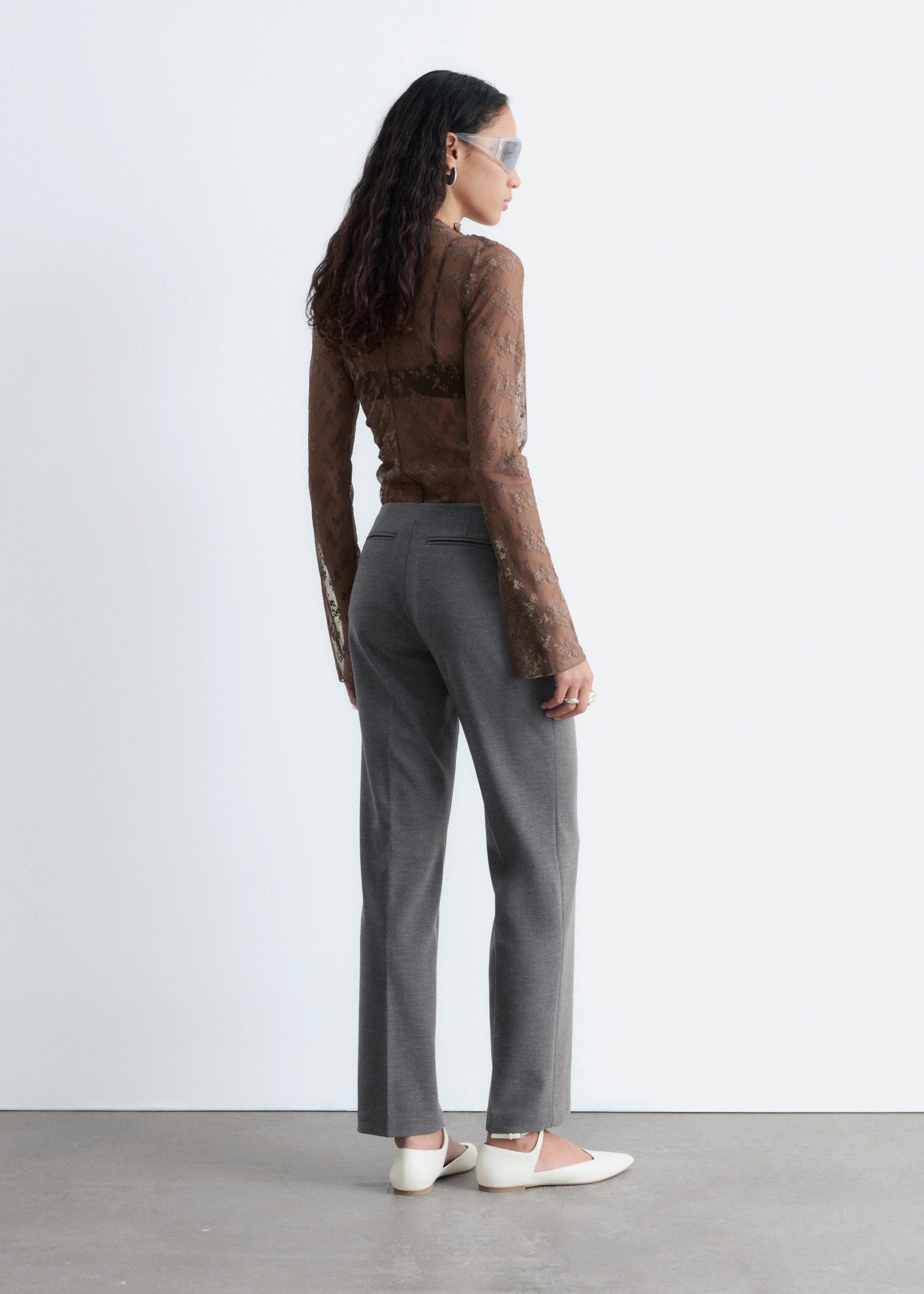 & Other Stories LONG-SLEEVE LACE TOP