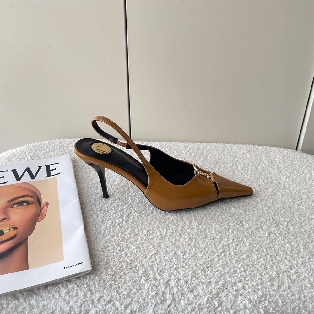YSL Babylone Breteuil Slingback Pumps in Patent Leather - Top Club