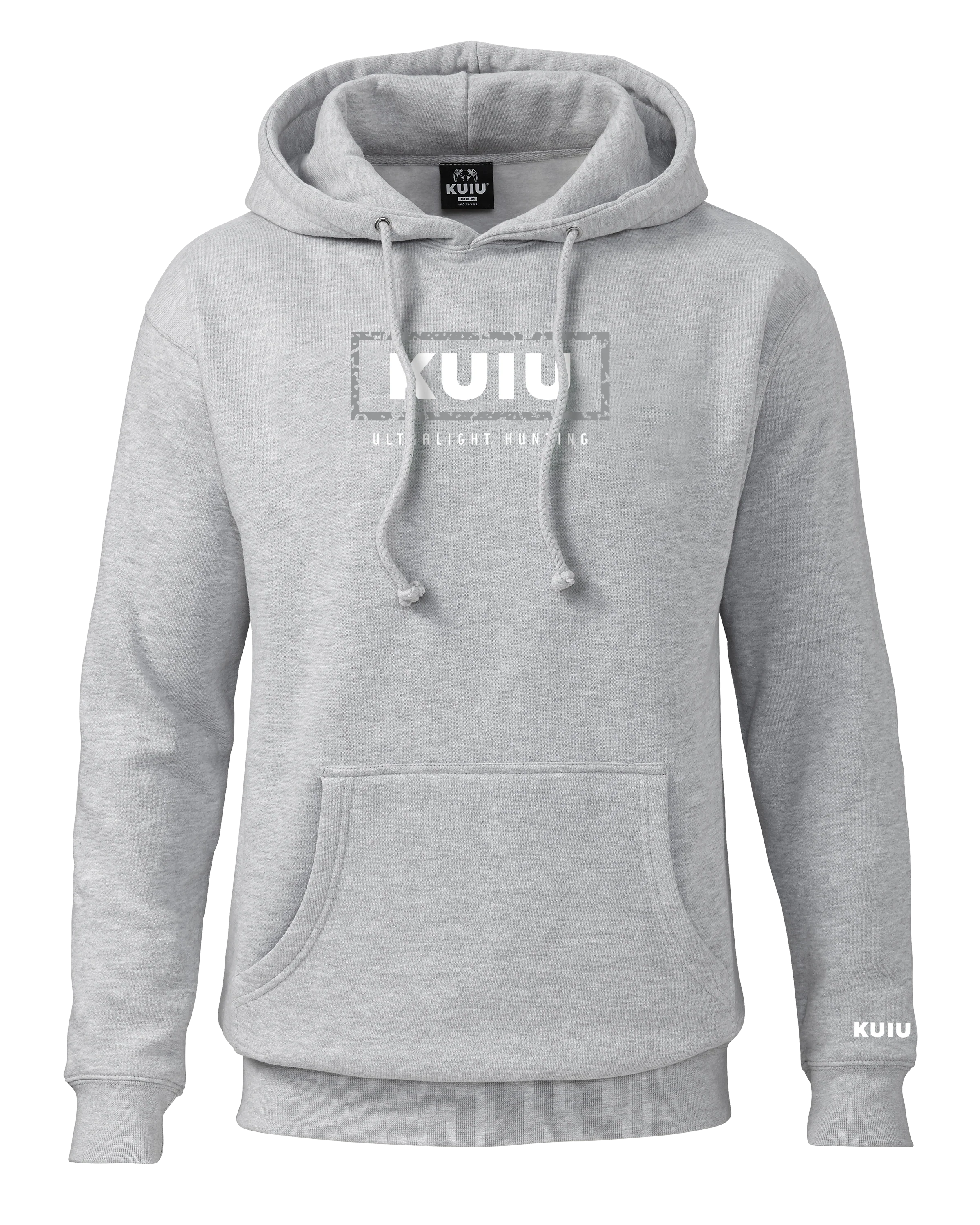 KUIU Box Logo Hoodie | Heather Grey