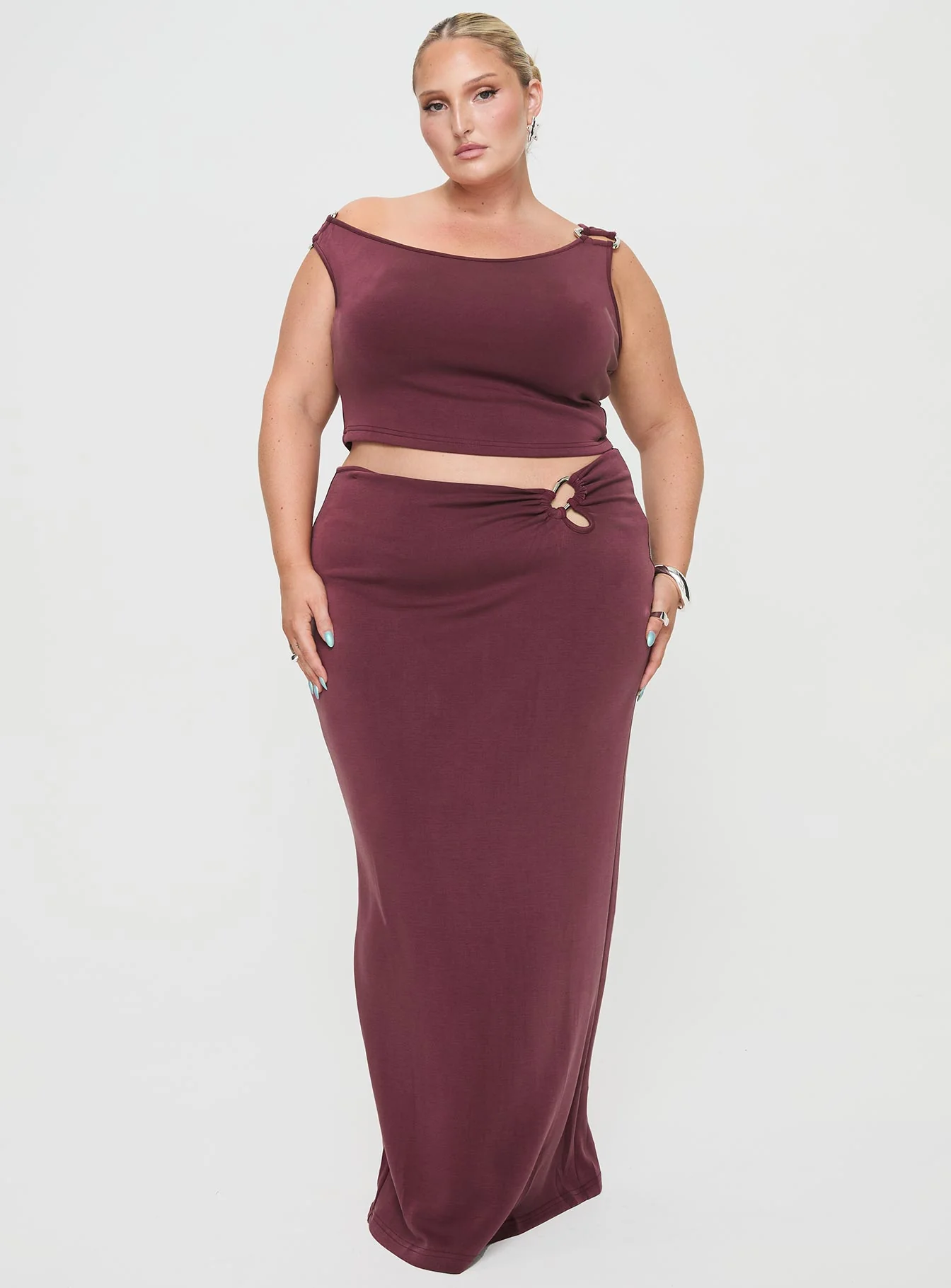 Whiley Maxi Skirt Mauve Curve