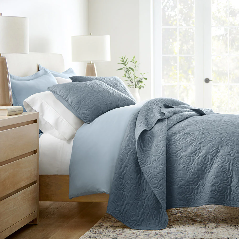 Sale - Floral 3-Piece Quilted Coverlet Set