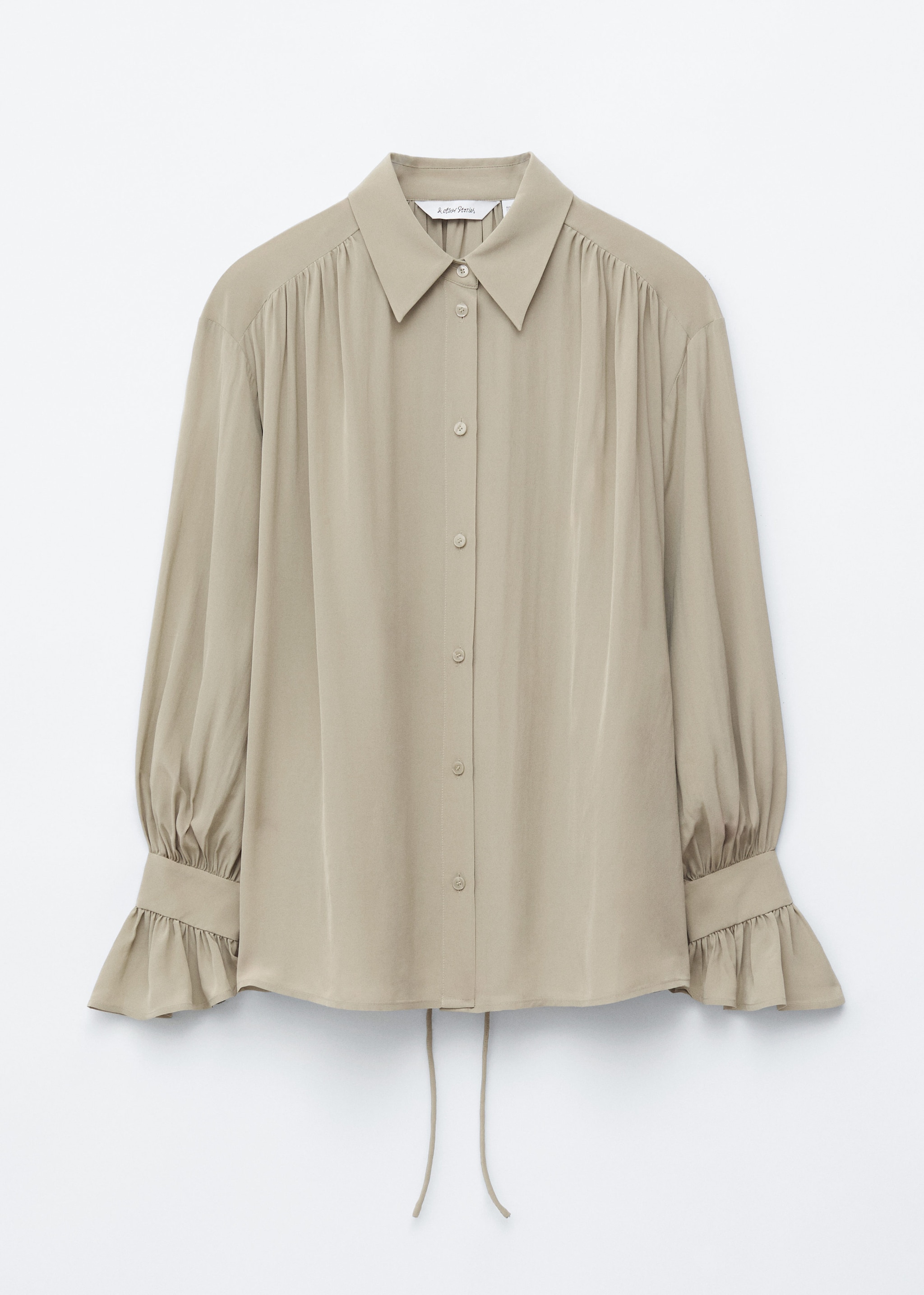 & Other Stories TIE-BACK GATHERED BLOUSE