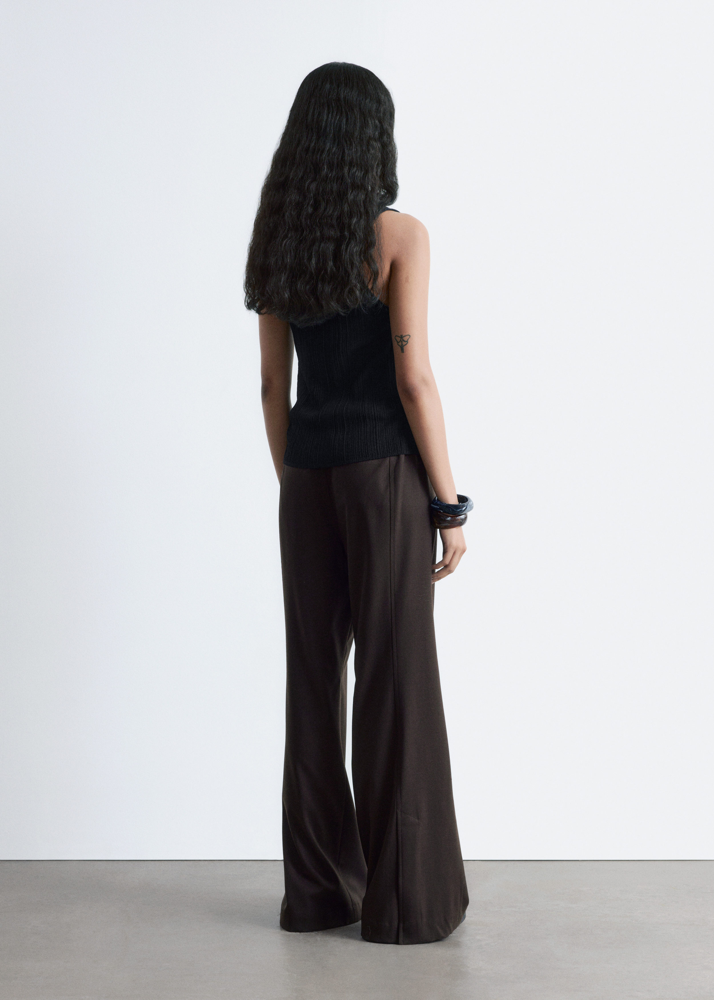& Other Stories SCOOP-NECK RIB-KNIT TANK TOP