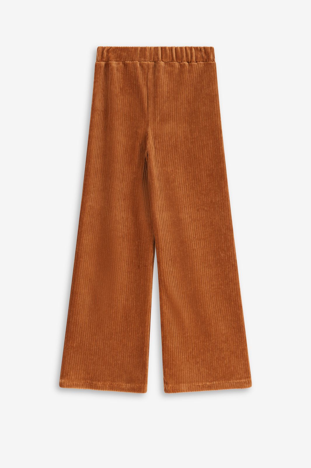 Bruine rib straight leg