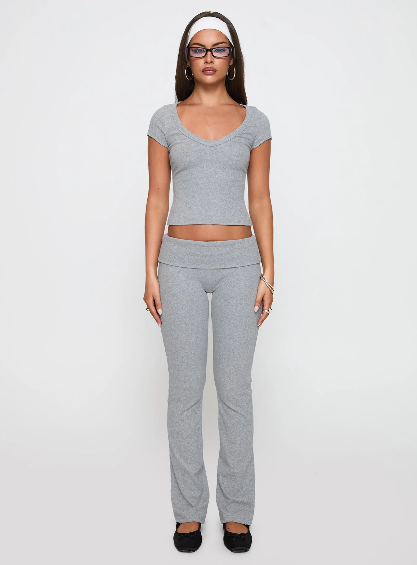 Truth Be Told Straight Leg Pant Grey Marle