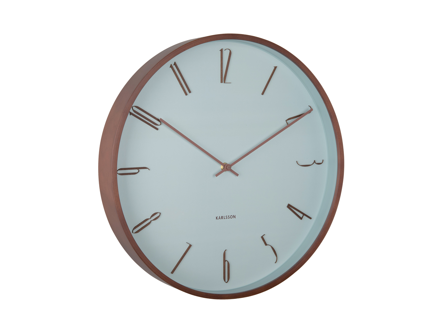 Wall clock Scandia misty blue