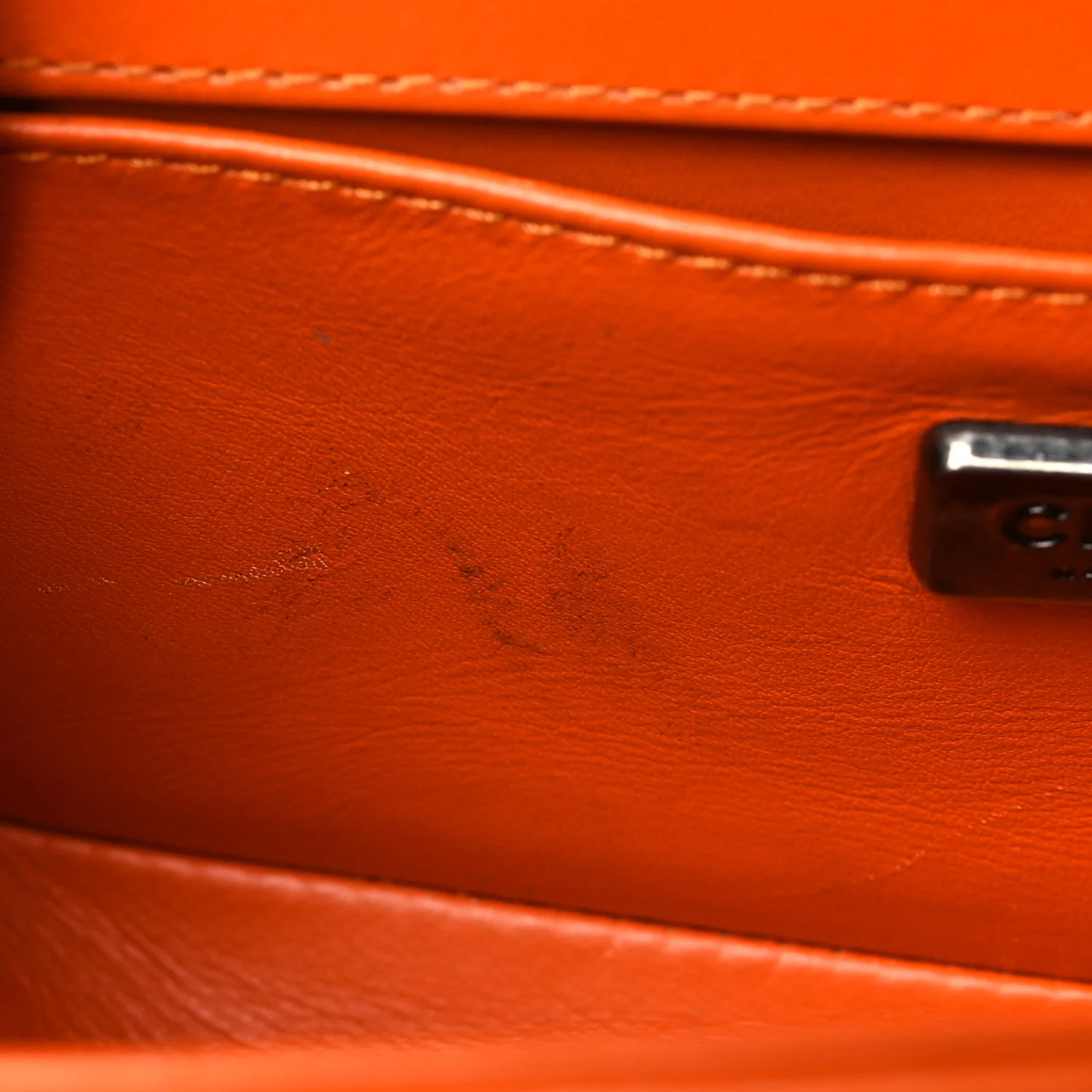 Snakeskin Small Boy Flap Orange - Top Club