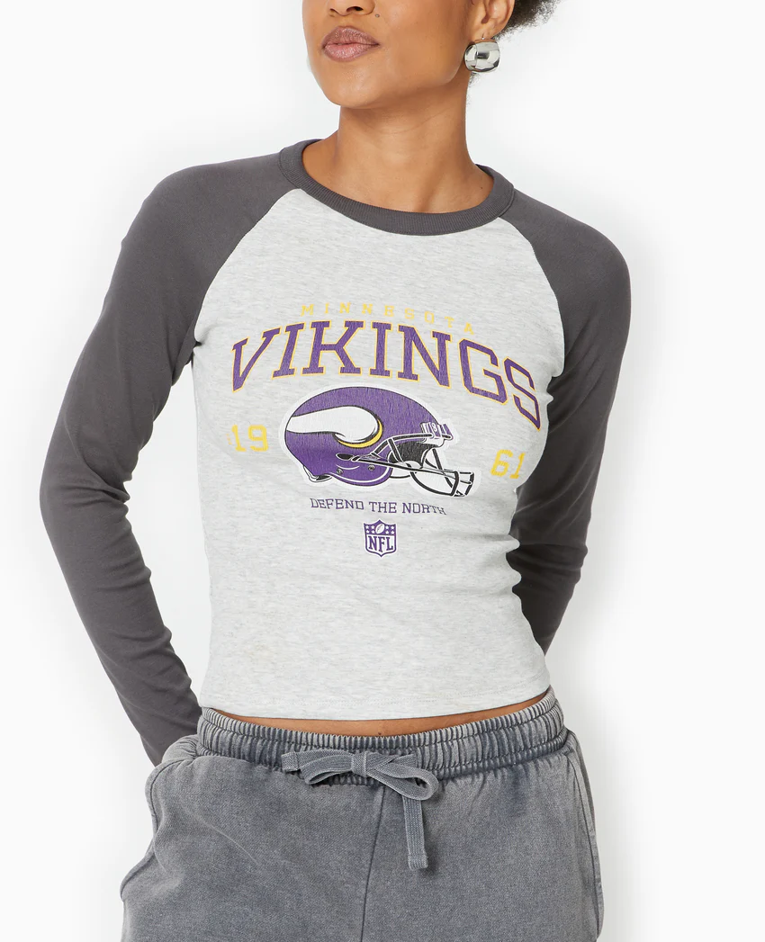 Pimkie T-shirt manches longues raglans avec print devant