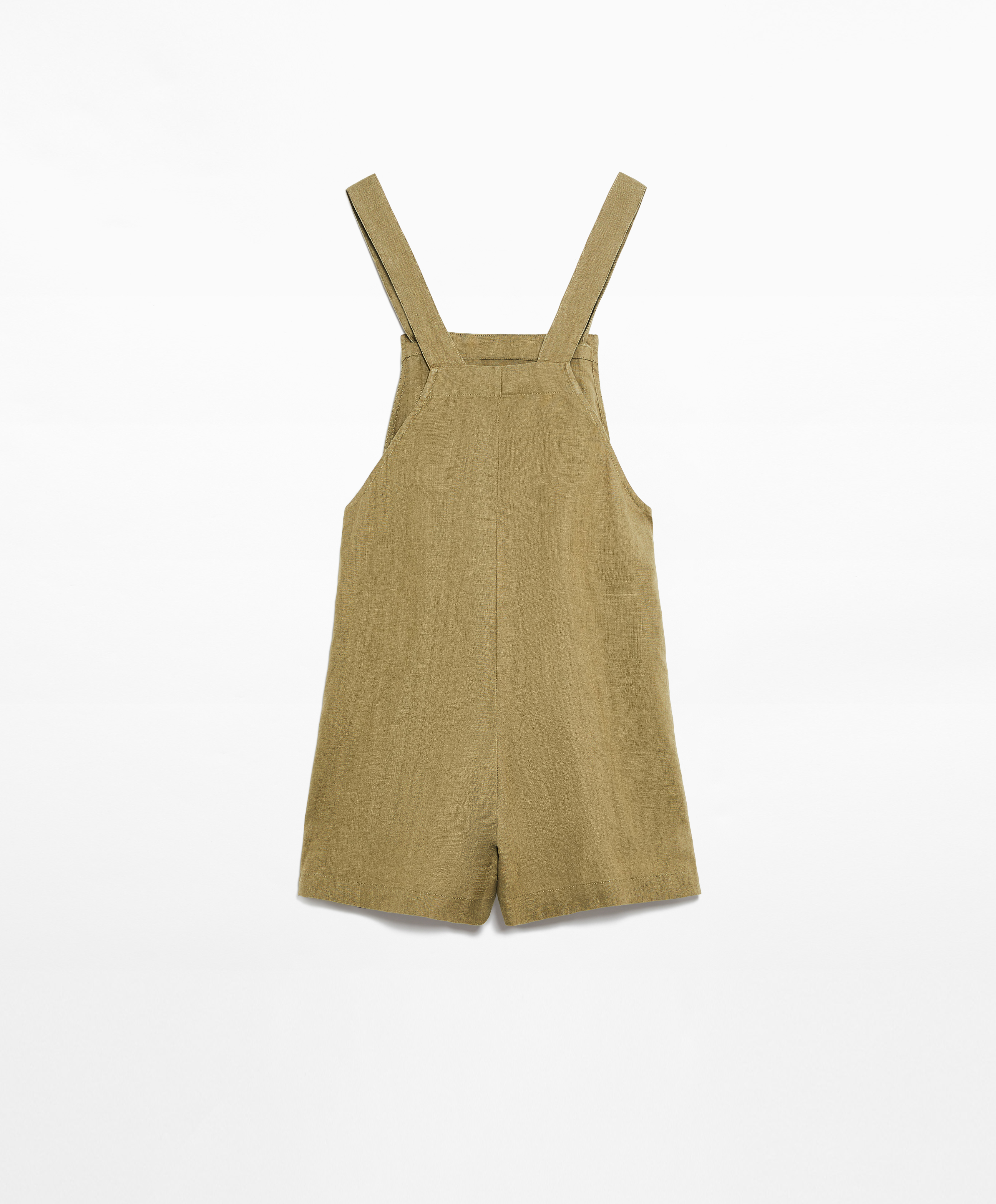OYSHO Short strappy jumpsuit in 100% linen